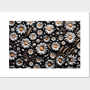 Pattern Flowers...Daisies Posters and Art